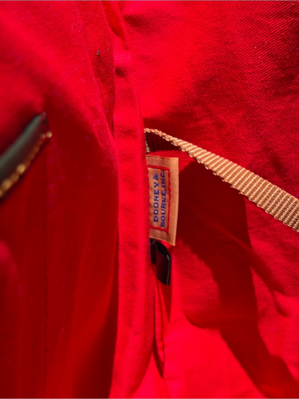 Dooney & Bourke Kristen Red Florentine Leather Tote Like New - Picture 8 of 17